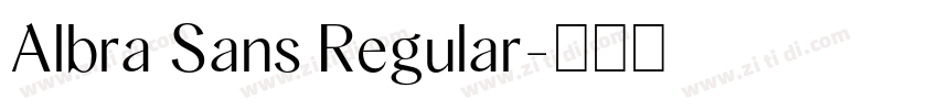 Albra Sans Regular字体转换